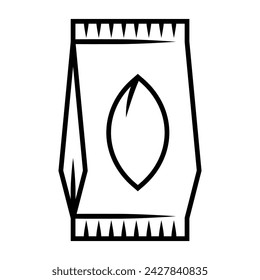 Package of seeds for sowing. Agricultural, cultivation and planting illustration.
