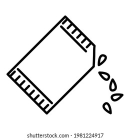Package of Seeds. Sowing Outline Icon.