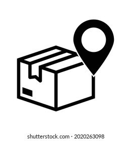 package send with pin location icon vector