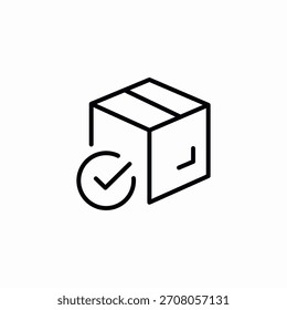 Vector de signo de icono de paquete enviado