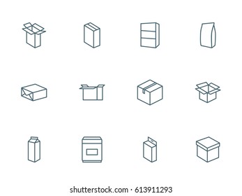 Package set of vector icons