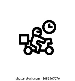 Package Shipping Delayed Unboxing Outline Icon Vector Illustration
