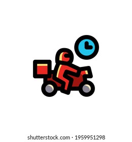 Package Shipping Delayed Unboxing Outline Icon Vector Illustration

