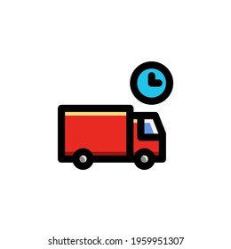 Package Shipping Delayed Unboxing Outline Icon Vector Illustration
