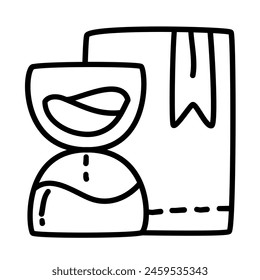 of package shipping and delivery in doodle icons