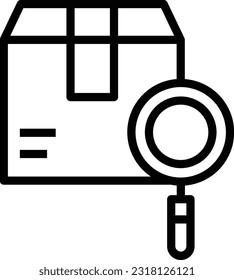 Package and Shipping Tracking Line Icon