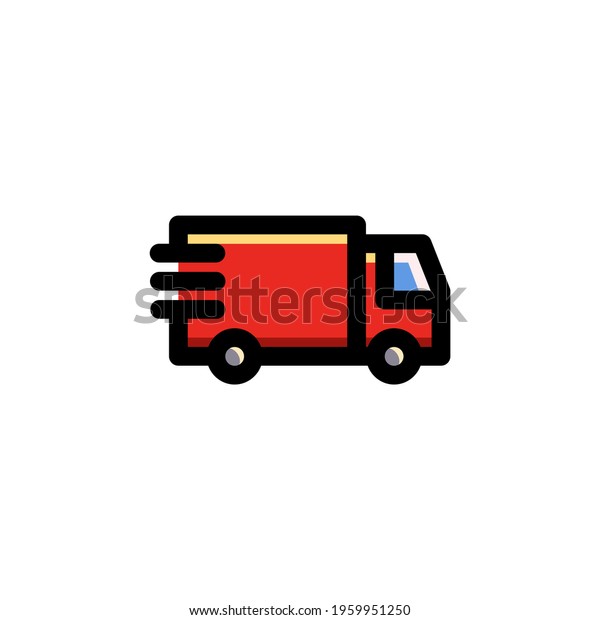 Package Shipping Unboxing Outline Icon\
Vector Illustration\
