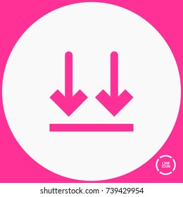 Package sign minimal icon. Up arrows line vector icon for websites and mobile minimalistic flat design.