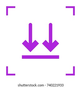 Package sign minimal icon. Up arrows line vector icon for websites and mobile minimalistic flat design.