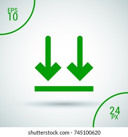 Package sign minimal icon. Up arrows line vector icon for websites and mobile minimalistic flat design.