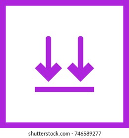 Package sign minimal icon. Up arrows line vector icon for websites and mobile minimalistic flat design.