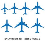 Package silhouettes of real airplanes, one series