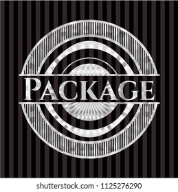 Package silvery shiny badge