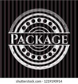 Package silvery shiny emblem