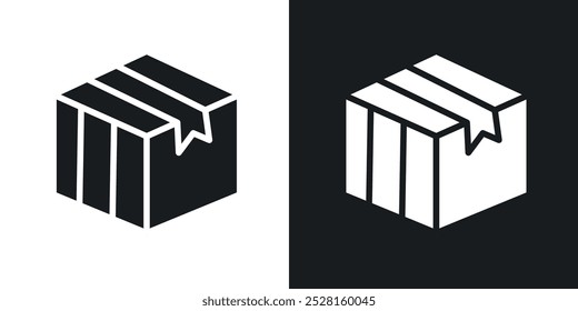 Package solid vector icon pack