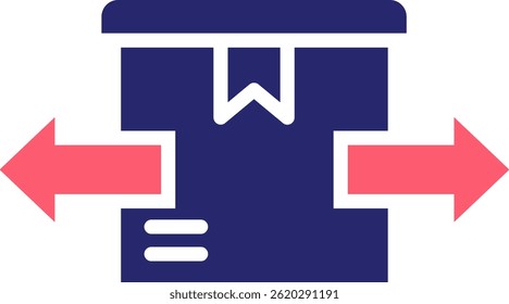 Package Sorting Icon Fill Vector Illustration