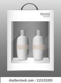 Package spa white box design, vector illustration