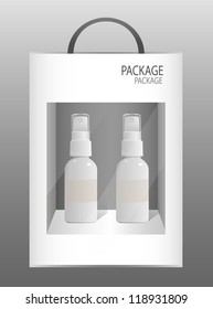 Package spa white box design, vector illustration