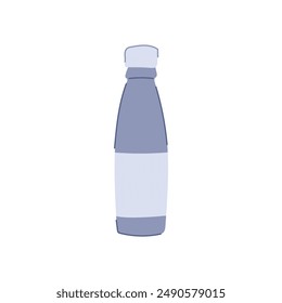 package stainless bottle cartoon. thermo sport, drink flask, aluminum brand package stainless bottle sign. isolated symbol vector illustration