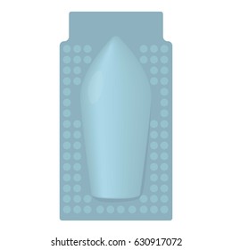 Package of suppository icon. Cartoon illustration of package of suppository vector icon for web