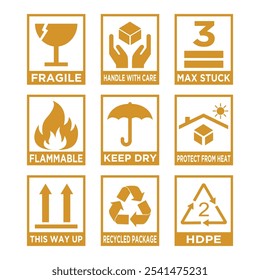 package symbols set of safety signs and symbols. vector illustration 