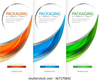 Package template box design vector illustration