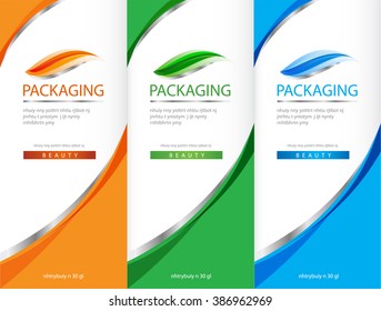 Package template box design vector illustration