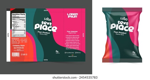 Package template design, Label design, mockup design label template vector eps.