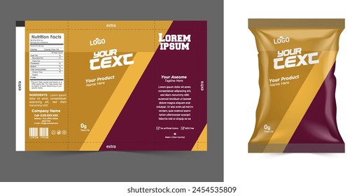 Package template design, Label design, mockup design label template vector eps.