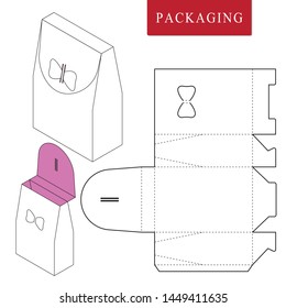 Package template.Vector Illustration of celebration box.
