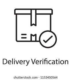 
A package with the tick sign showing an idea of received order 
