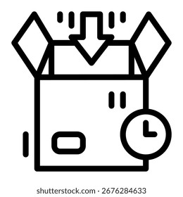 Estilo del contorno del icono de seguimiento del paquete
