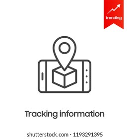 Package Tracking Icon. Professional, pixel perfect icons optimized for both large and small resolutions. EPS 8 format.