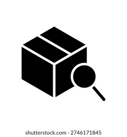 Package tracking icon vector. Parcel search Illustration sign. delivery lookup symbol or logo.
