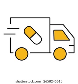 Icono del Vector de la transferencia del paquete para el servicio de entrega