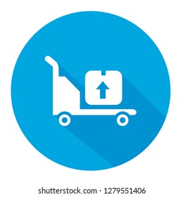  Package transportation on a trolley  vector icon illustration