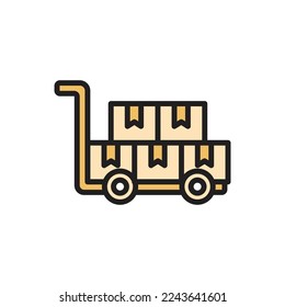 Package Trolley Icon Vector Illustration