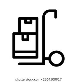 Package Trolley Icon Vector Symbol Design Illustration