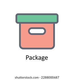 Package Vector  Fill outline Icons. Simple stock illustration stock