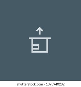 Package vector icon. Package concept stroke symbol design. Thin graphic elements vector illustration, outline pattern for your web site design, logo, UI. EPS 10.