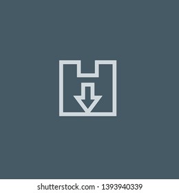 Package vector icon. Package concept stroke symbol design. Thin graphic elements vector illustration, outline pattern for your web site design, logo, UI. EPS 10.