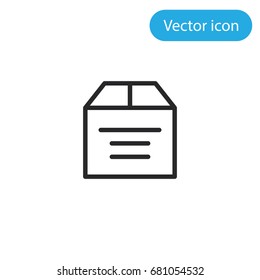 Package vector icon, illustration symbol