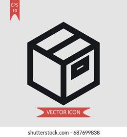 Package vector icon, illustration symbol