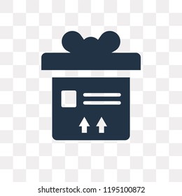 Package vector icon isolated on transparent background, Package transparency concept can be used web and mobile