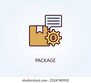 Symbol für Vektorgrafik-, Symbol- oder Logo-Zeichen des Pakets