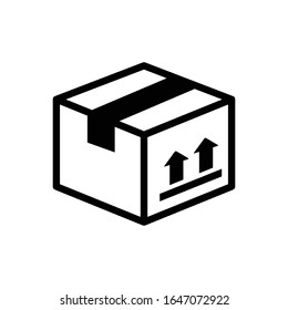 Package vector icon on white background.