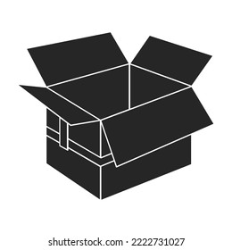 Package vector icon.Black vector icon isolated on white background package.