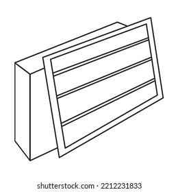 Package vector icon.Outline vector icon isolated on white background package.