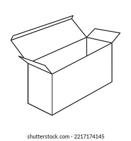 Paket, Vektorsymbol.RahmenVektorsymbol einzeln auf weißem Hintergrund.