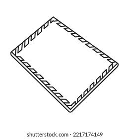 Package vector icon.Outline vector icon isolated on white background package.